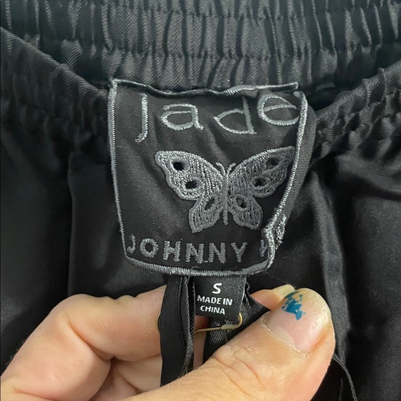 NWT Johnny Was JADE Small black Floral Frankie Kasumi silk blend Wide-Leg Pants - Picture 3 of 13